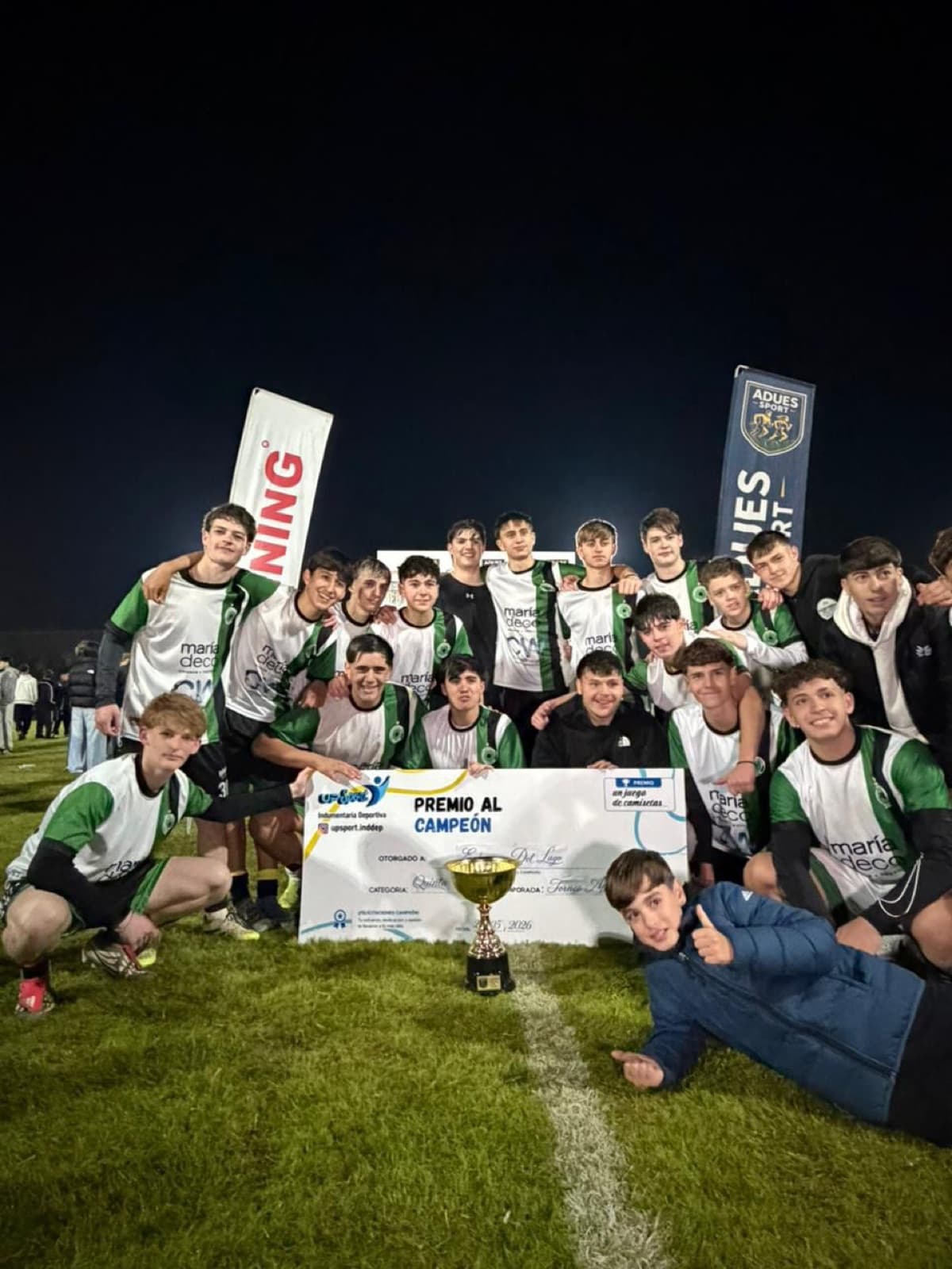 Plantel campeón de Echeverría del Lago — categoría Quinta