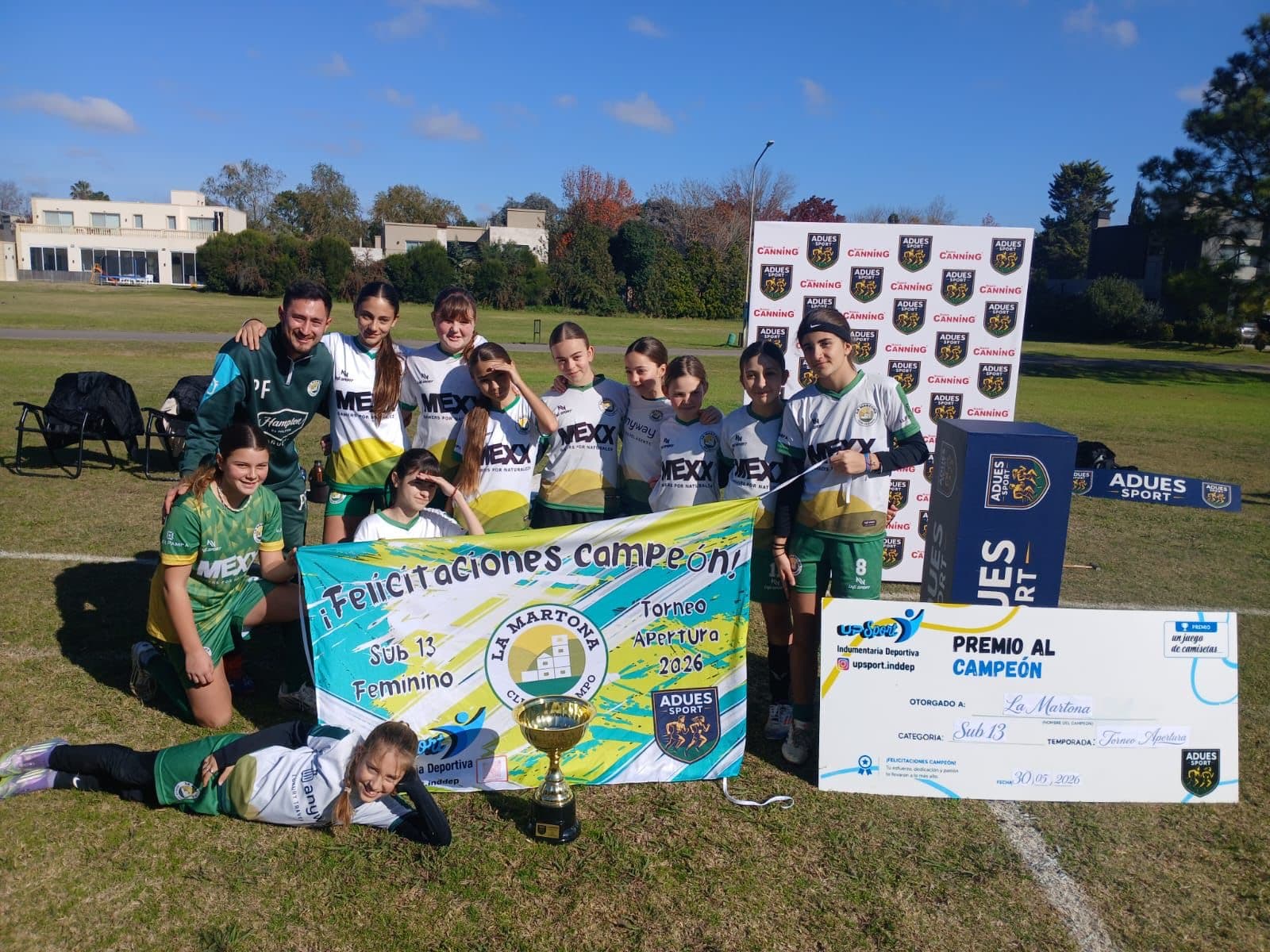 Plantel campeón de La Martona — Sub 13 Femenino